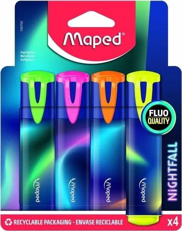 Maped Highlighter Nightfall 4 culori MAPED