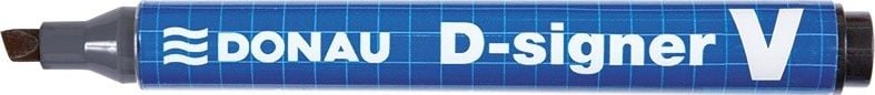 Marcator permanent Donau DONAU D-Signer V, teșit, 1-4 mm (linie), negru