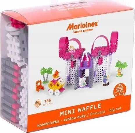 Blocuri de constructie Mini Waffle - Princess, Marioinex, 185 elemente, +4ani, Multicolor