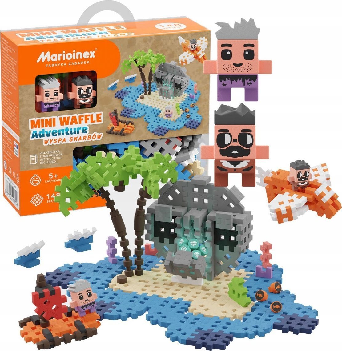 Marioinex Mini Waffle Blocks 148 buc Insula comorilor