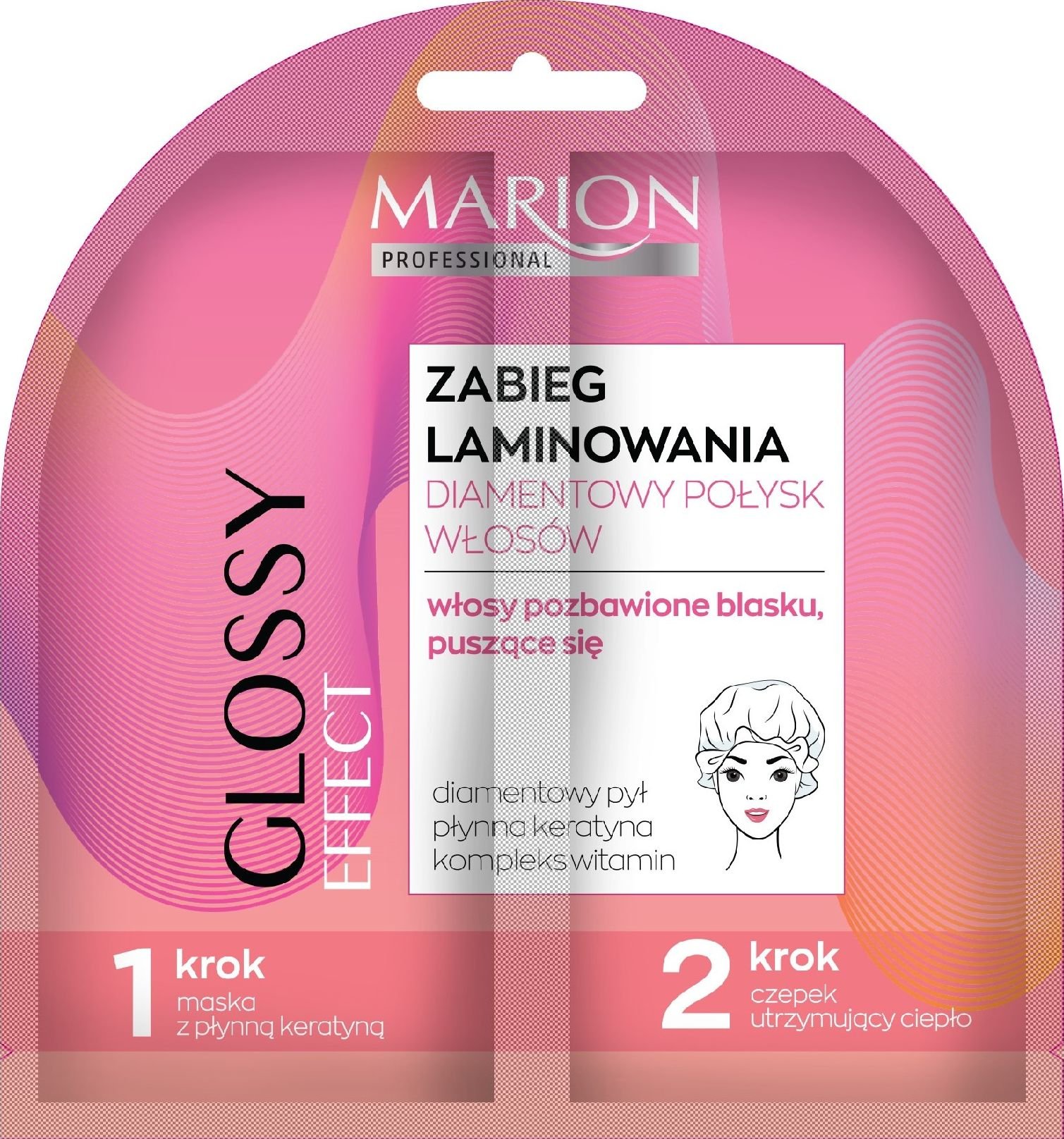 Tratamentul Marion laminare Diamond Gloss Duo - păr fără capac de strălucire 20ml +