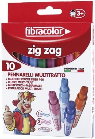 Markere Fibracolor Zig Zac dinți 10 col. (154787)