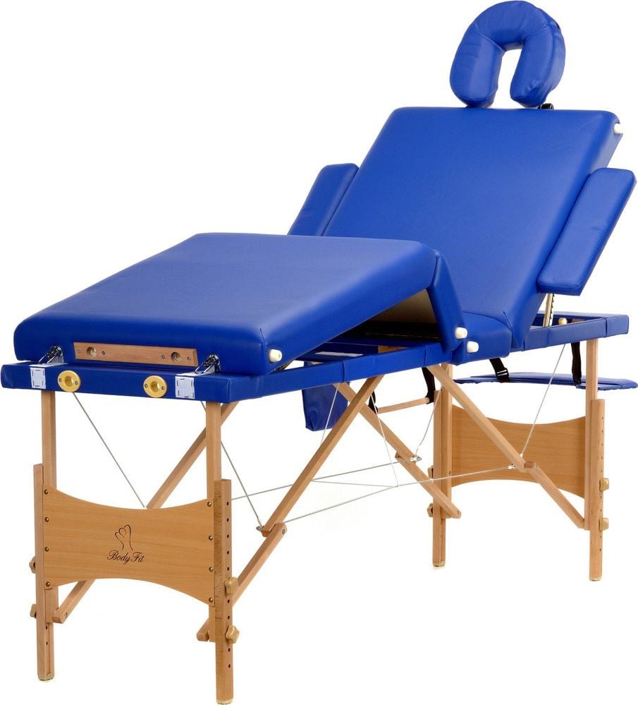 Masa Bodyfit, pat de masaj 4 segmente albastru