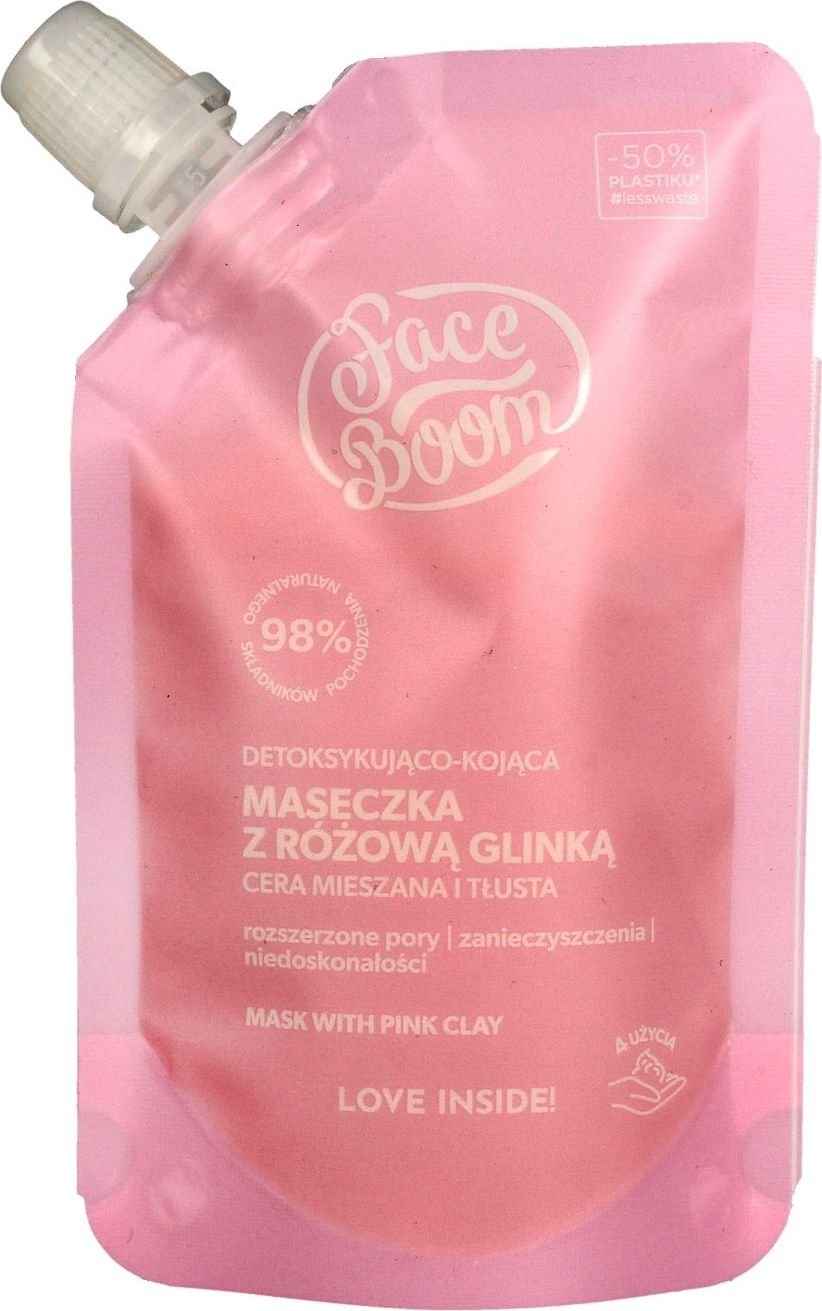 Masca faciala, BODY BOOM, Argila roz, 40g