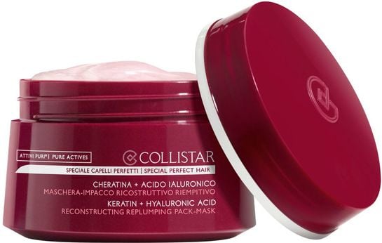 Masca restructuranta pentru par deteriorat Collistar Attivi Puri Keratin Hyaluronic Acid Mask, 200 ml