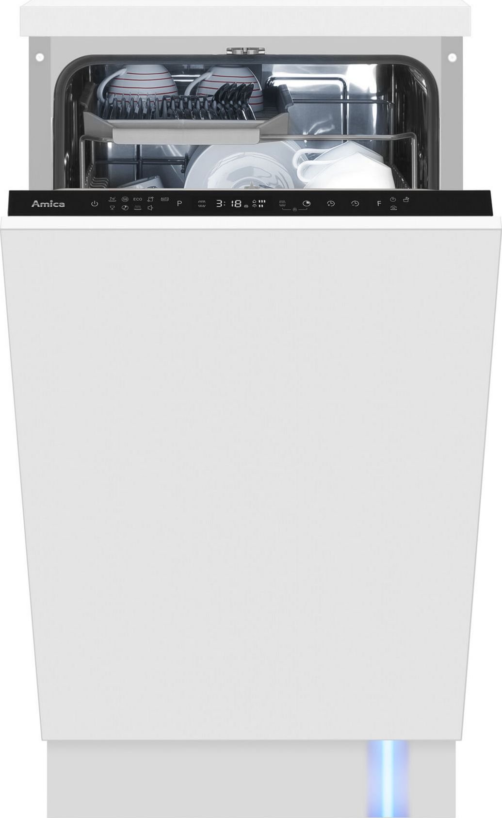 Masini de spalat vase incorporabile - Mașină de spălat vase Amica DIM46C9TBONSiH,10 seturi,44 dB,44.8 cm