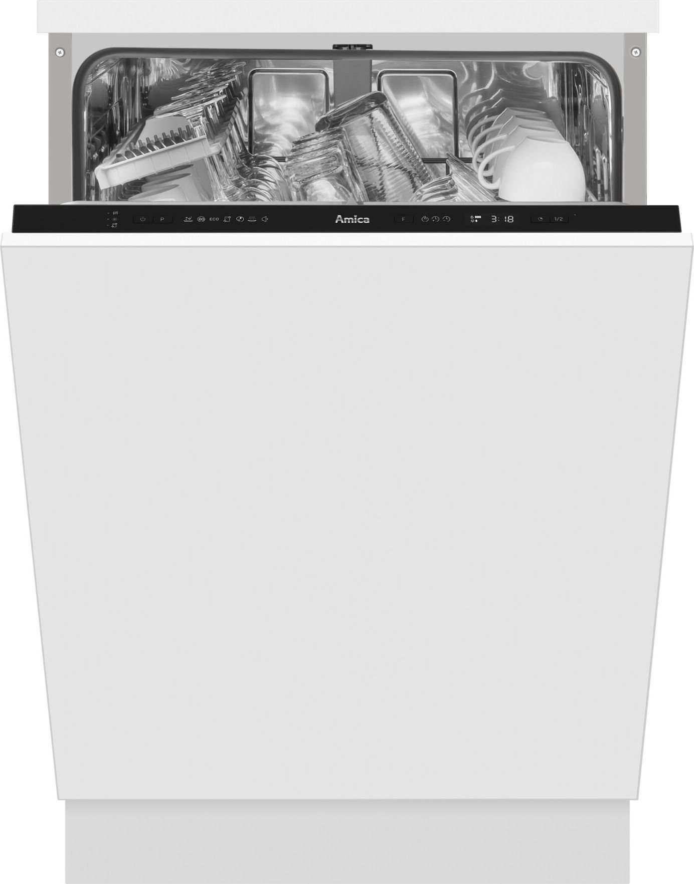 Masina de spalat vase incorporabila Amica DIM62E7qH, 14 seturi, 7 programe, 60 cm