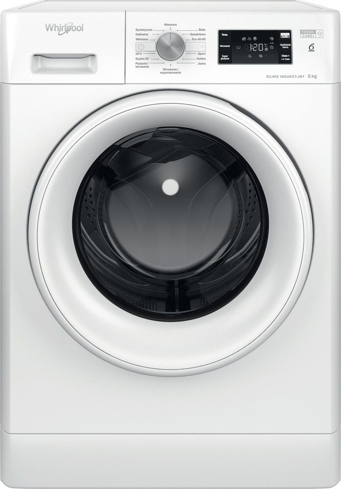 Mașină de spălat Whirlpool FFB 6238 W PL, 6 kg, 1200 rpm, D, meniu limba poloneza, Alb