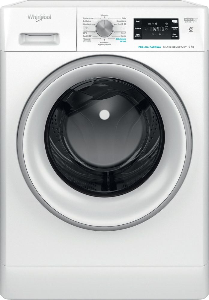 Masini de spalat rufe - Mașină de spălat Whirlpool FFB 9258 SV PL,
alb,9 kg,Cu functie de abur