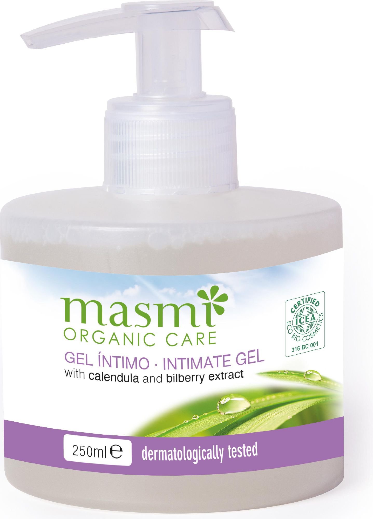 Masmi Gel delicat pentru igiena intima cu extract de galbenele si afine 250ml