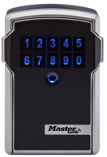 Seif de perete pentru chei Master Lock, Bluetooth, Negru, 127 x 83 x 59 mm