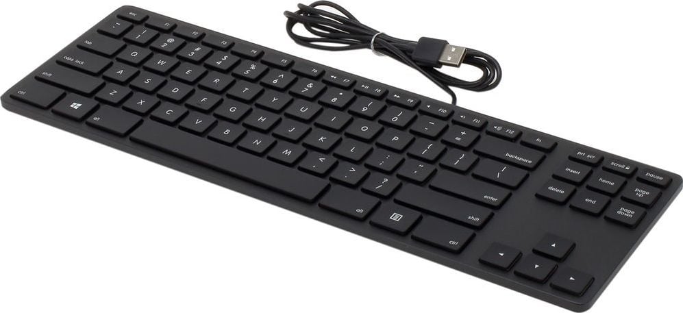 Matias Tastatură din aluminiu cu fir Negru SUA (FK308PCBB)