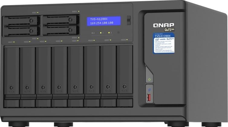 NAS - Matrice de discuri Qnap TVS-h1288X Tower (TVS-H1288X-W1250-16G)