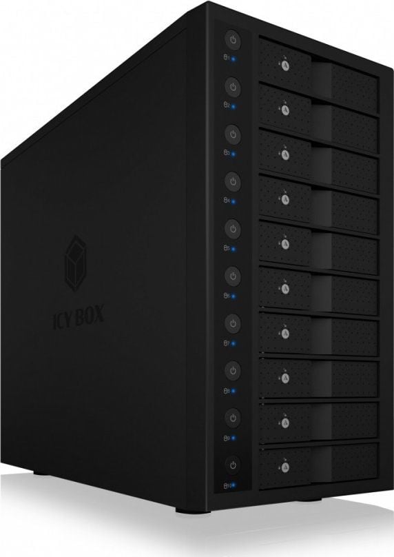 Matrice de stocare Icy Box IcyBox Enclosure IB-3810-C31 Sistem unic HDD 10x pentru HDD de 3,5` SATA I/II/III