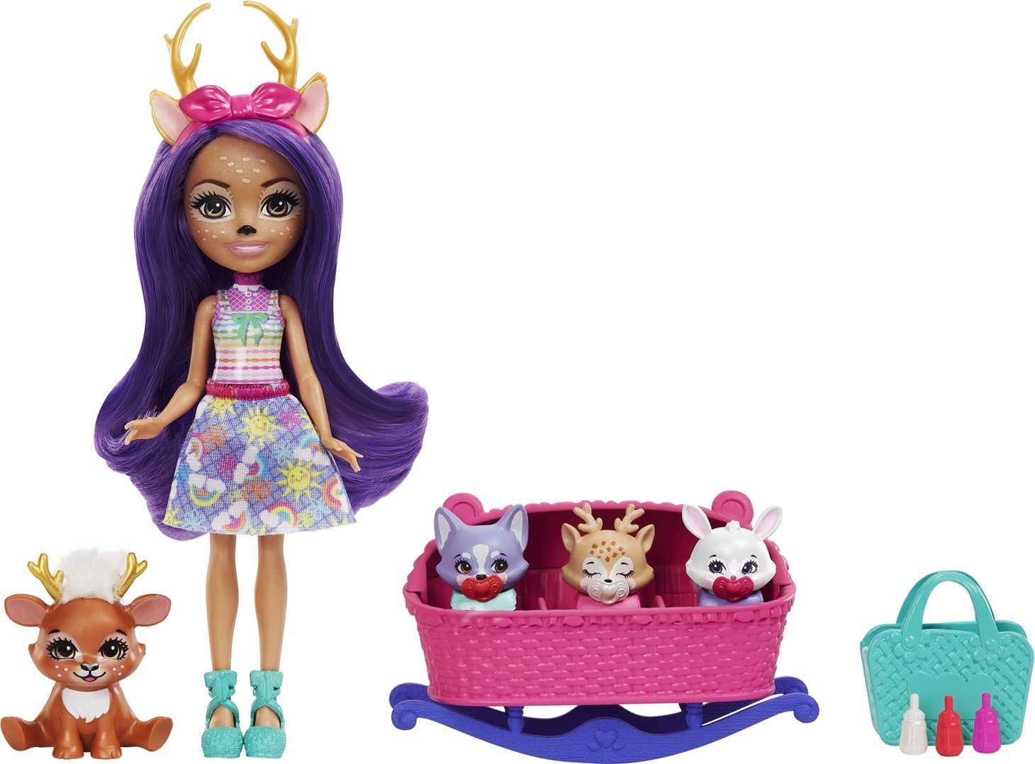 Mattel Enchantimals BFF Reveal Papusa Danessa Deer + animale surpriză HLK84 (HLK83)