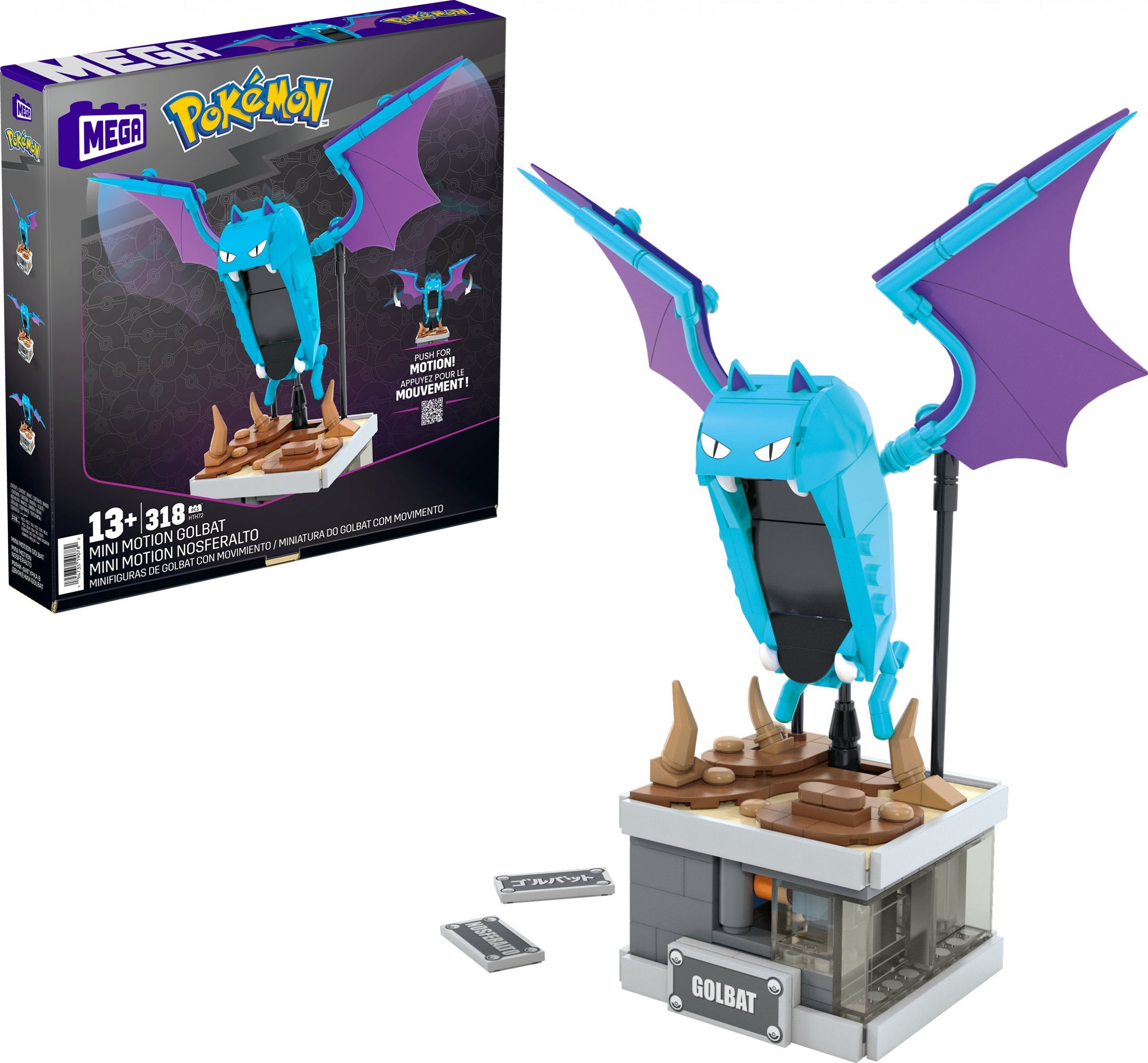 Mattel MEGA Pokemon Golbat z ruchem do ustawiania Minizestaw HTH72