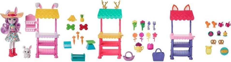 Mattel Set de păpușă Enchantimals Trag Bunnies Becker Bunny + accesorii