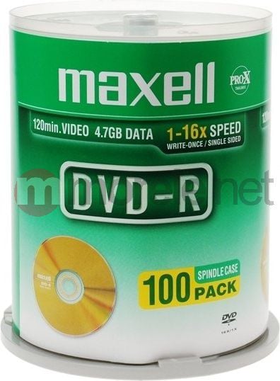 Maxell DVD-R 4,7 GB 16x 100 buc (275611.30.TW)