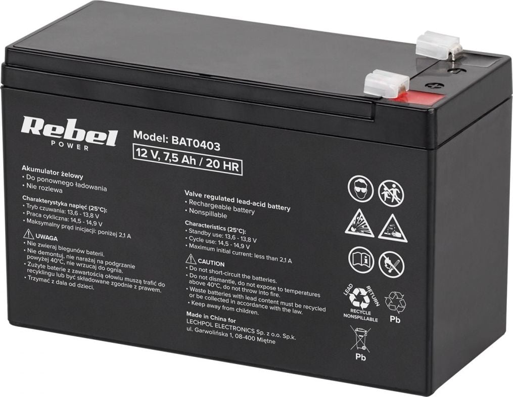 Baterie MaxPower 12V/7.5Ah (BAT0403)