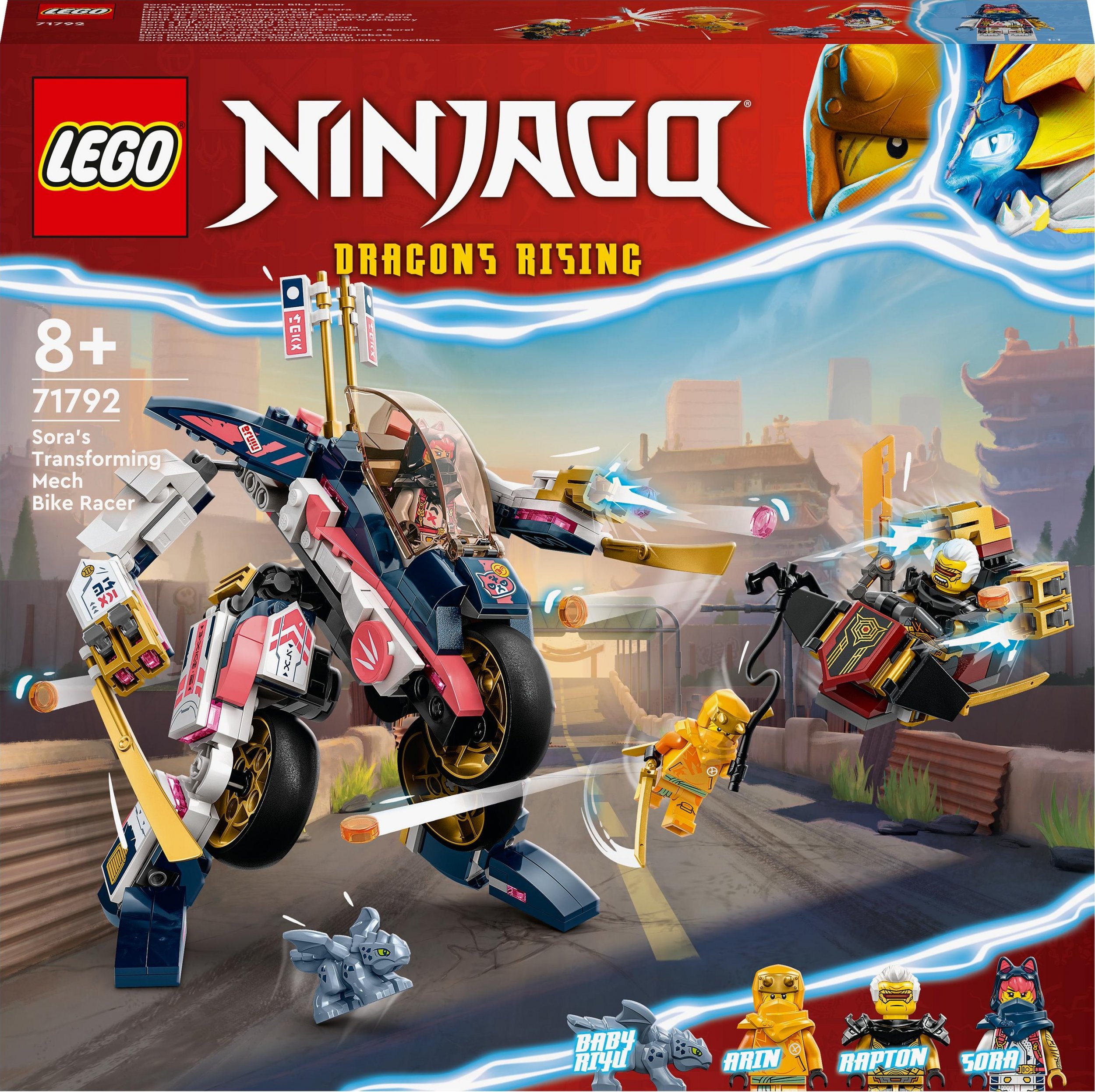 Mech-ul lui LEGO Ninjago Sora se transformă într-o bicicletă de curse (71792)