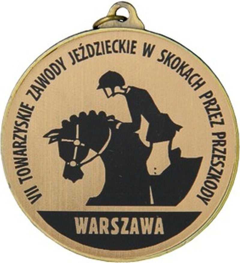 Medalie de aur de ansamblu cu spațiu pentru emblema de 25 mm - o medalie de gravat pe laminat oțel