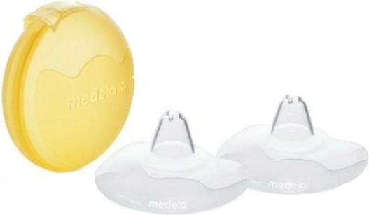 Set Medela Contact 2 Tetine silicon pentru Protectie Mamelon, L + Cutie