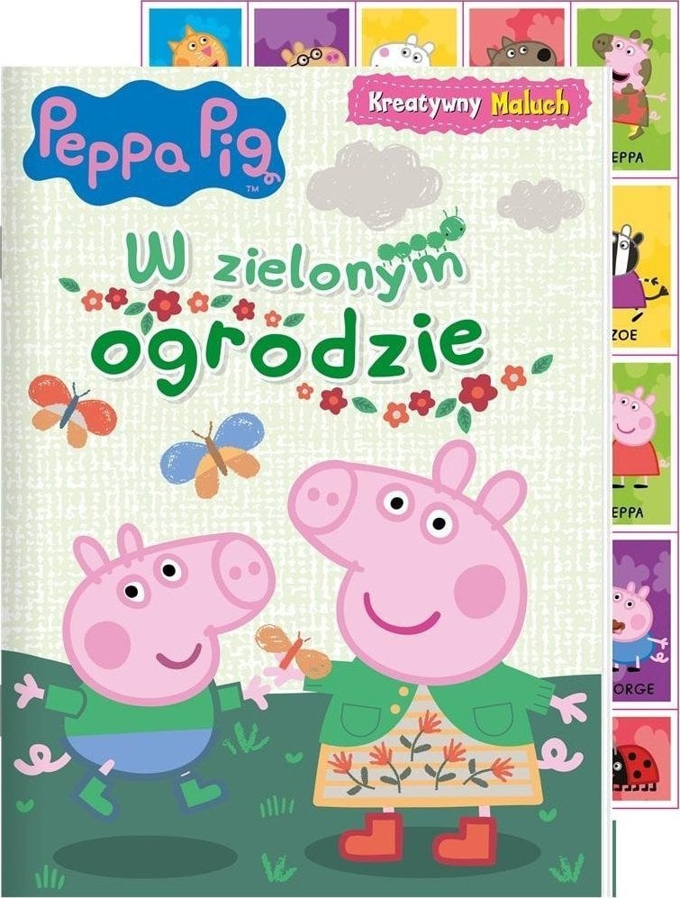 Serviciul Media Zawada Peppa Pig. Copil creativ. Într-o grădină verde