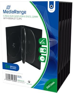 Medii de stocare si suporturi - MediaRange Carcase pentru 6 CD-uri/DVD-uri 5 buc. (CASUTA 35-6)