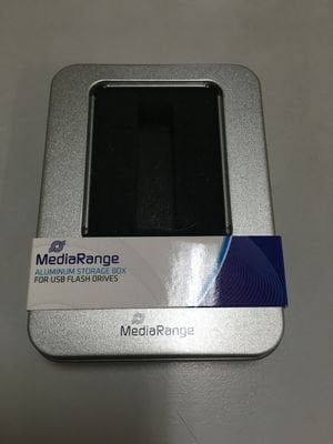 MediaRange MediaRange Aluminium-Box Aufbewahrung von USB Stick argintiu