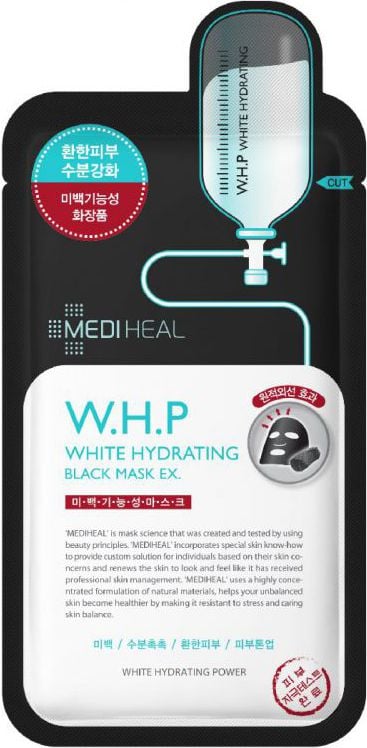 Masca Mediheal W.H.P White Hydrating de fata neagra pentru iluminare si hidratare 24 ml