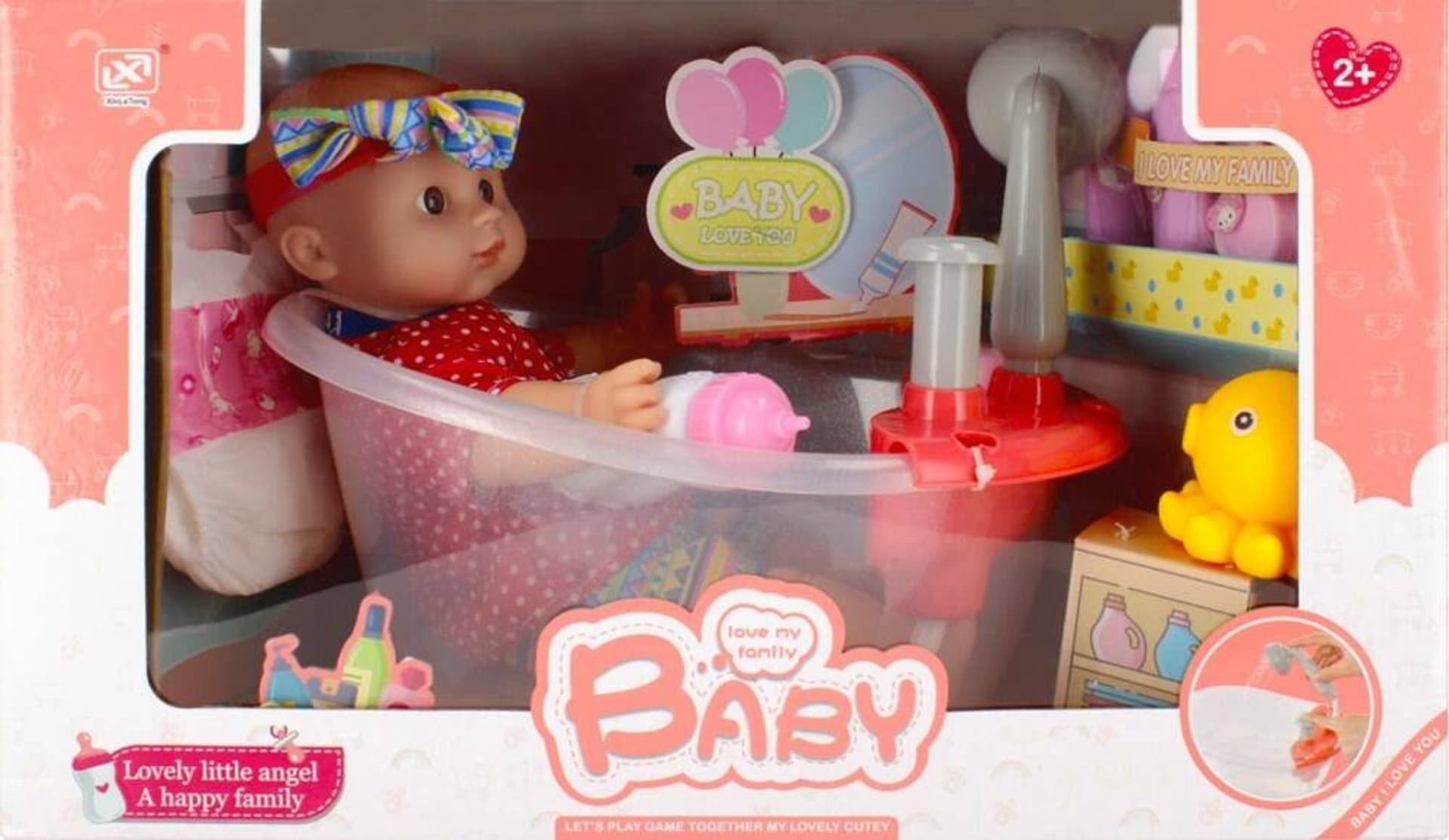 Mega Creative BABY DOLL BATH AKC 30CM 41X25X23 MC WATER 12