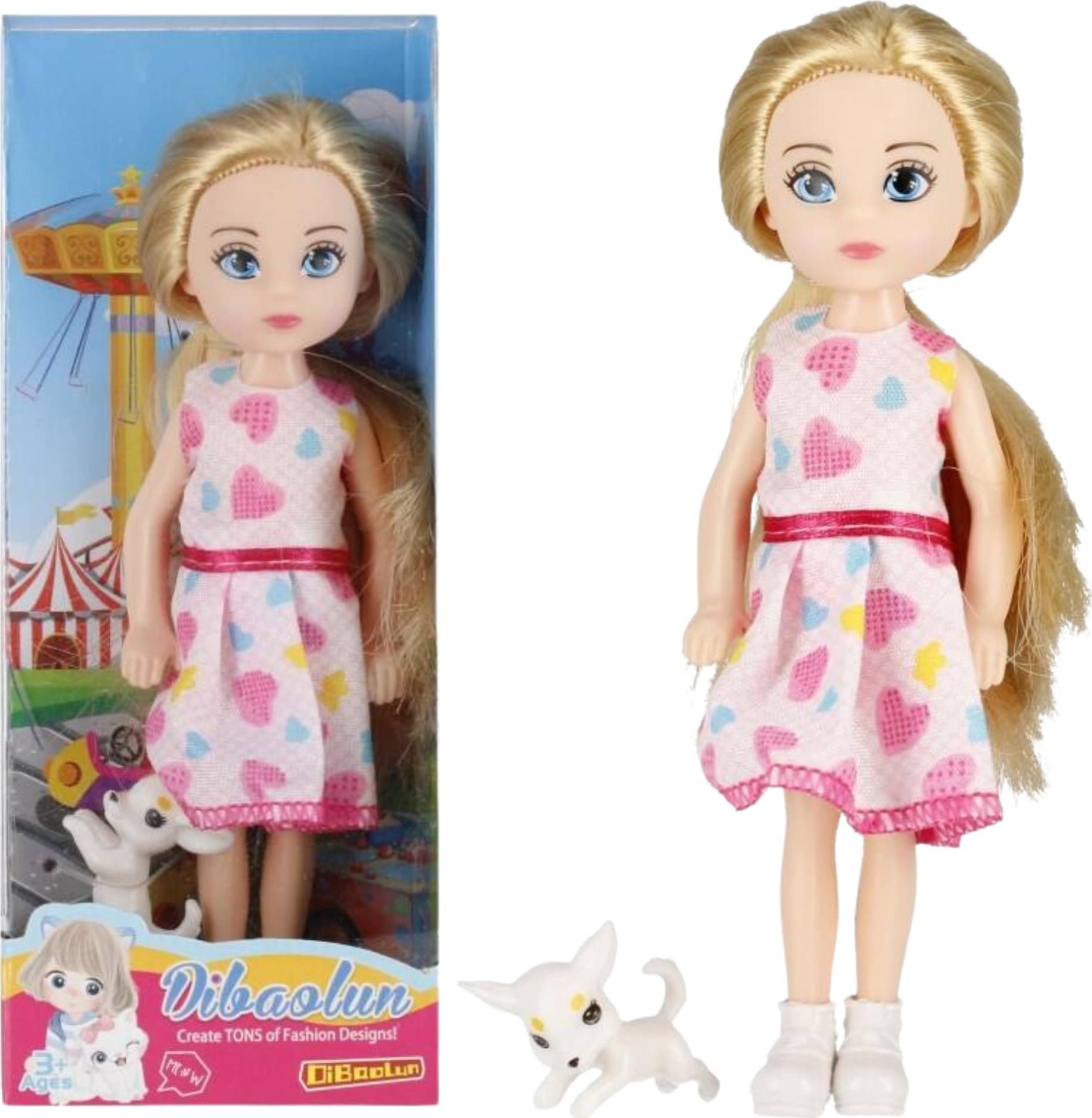 Mega Creative DOLL 13CM AKC 7X16X4 MIX5 MC DISP 20/300/600