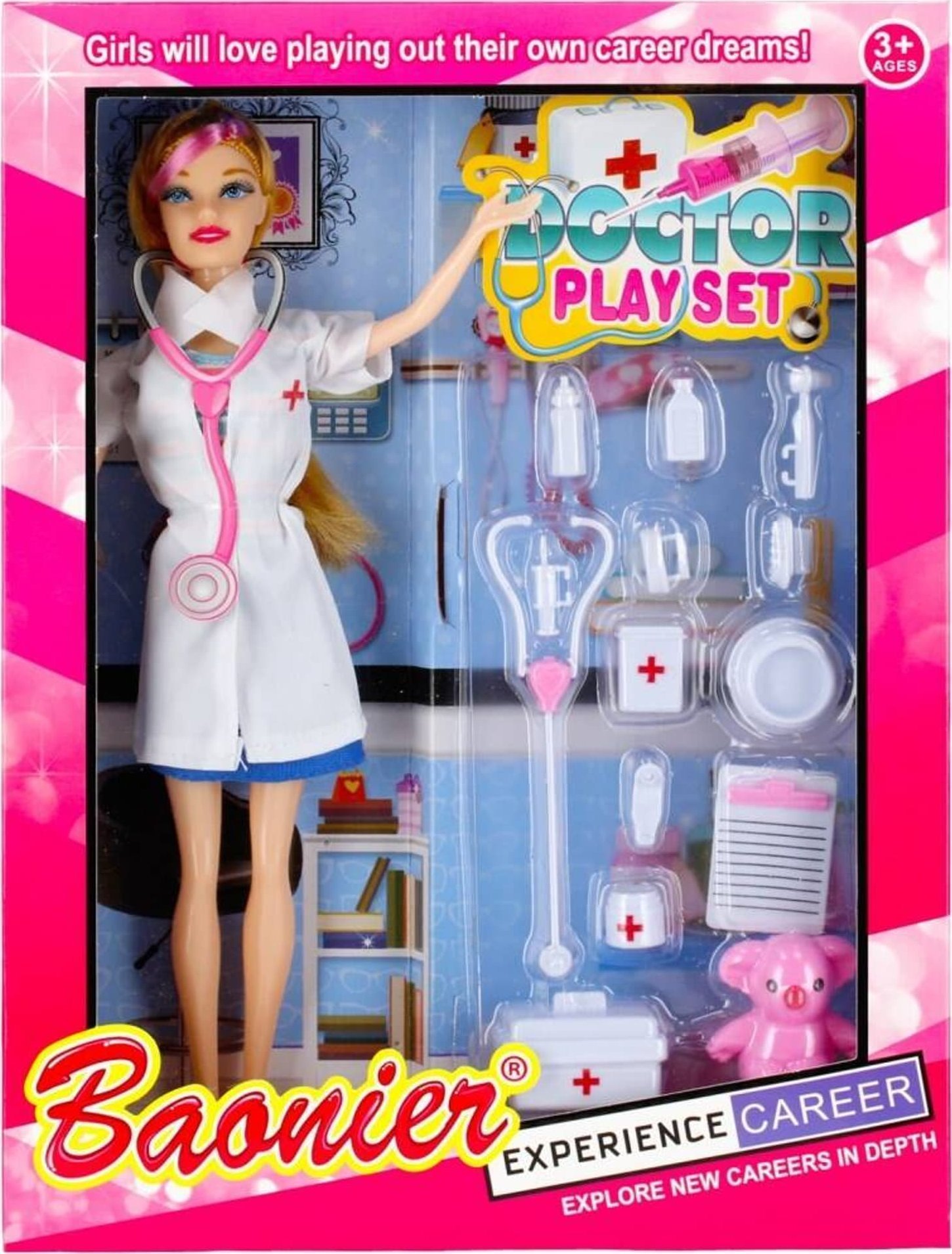 Mega Creative DOLL 29CM AKC 26X34X6 MC DOCTOR WB36/72