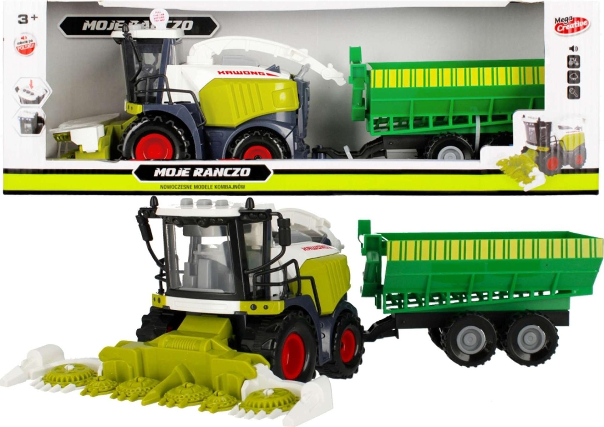 Mega Creative My Ranch Harvester cu remorcă 36 cm cu lumini și sunete