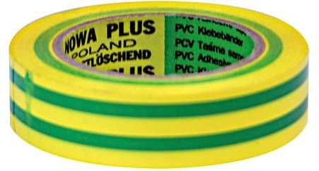 PVC bandă izolatoare 15mm 10m 1000V galben-verde - 13101L