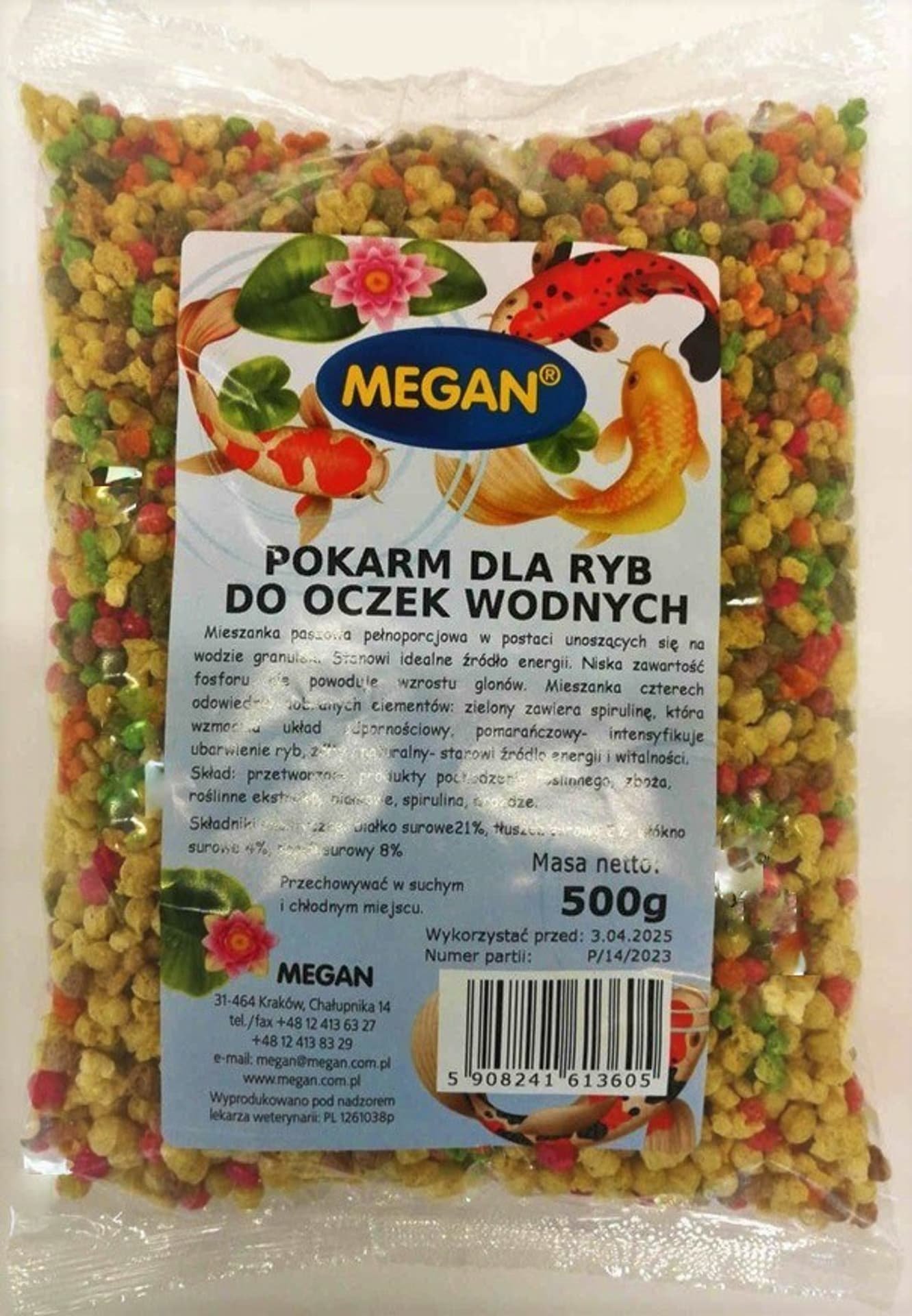 Megan MEGAN hrana pentru pesti pentru iazuri 500g