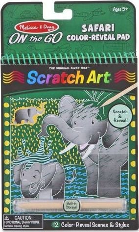 Melissa & Doug MELISSA Scratch Cards Rainbow Scratch Art Safari 19150