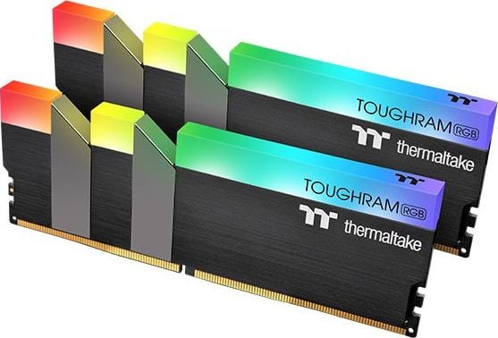 Memoria RAM Thermaltake Toughram RGB, R009D408GX2-4600C19A, DDR4, 16 GB, 4600MHz, CL19