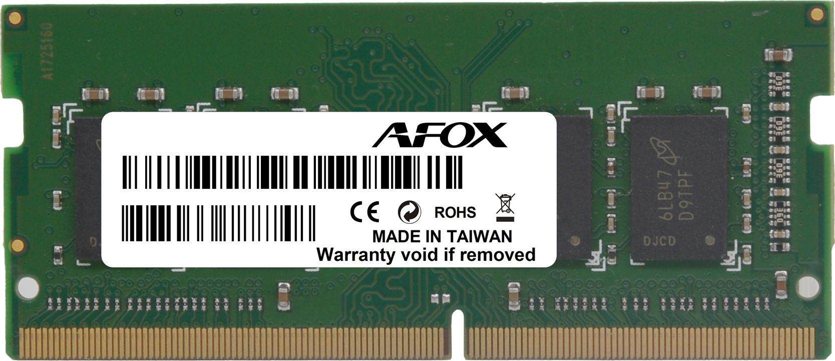 Memorie AFOX SODIMM pentru laptop, DDR3L, 4 GB, 1333 MHz, (AFSD34AN1L)