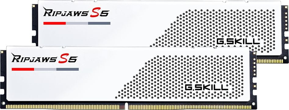 Memorie G.SKILL Ripjaws S5 White 32GB, DDR5 PC5-41600 5200MHz CL36 F5-5200J3636C16GX2-RS5W, 2x16GB