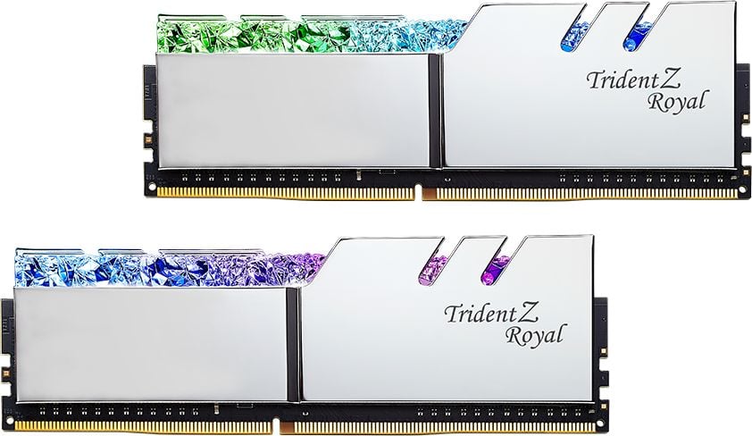 Memorie G.SKILL Trident Z Royal Silver 32GB(2x16GB) DDR4 PC4-32000 4000MHz CL16 F4-4000C16D-32GTRSA