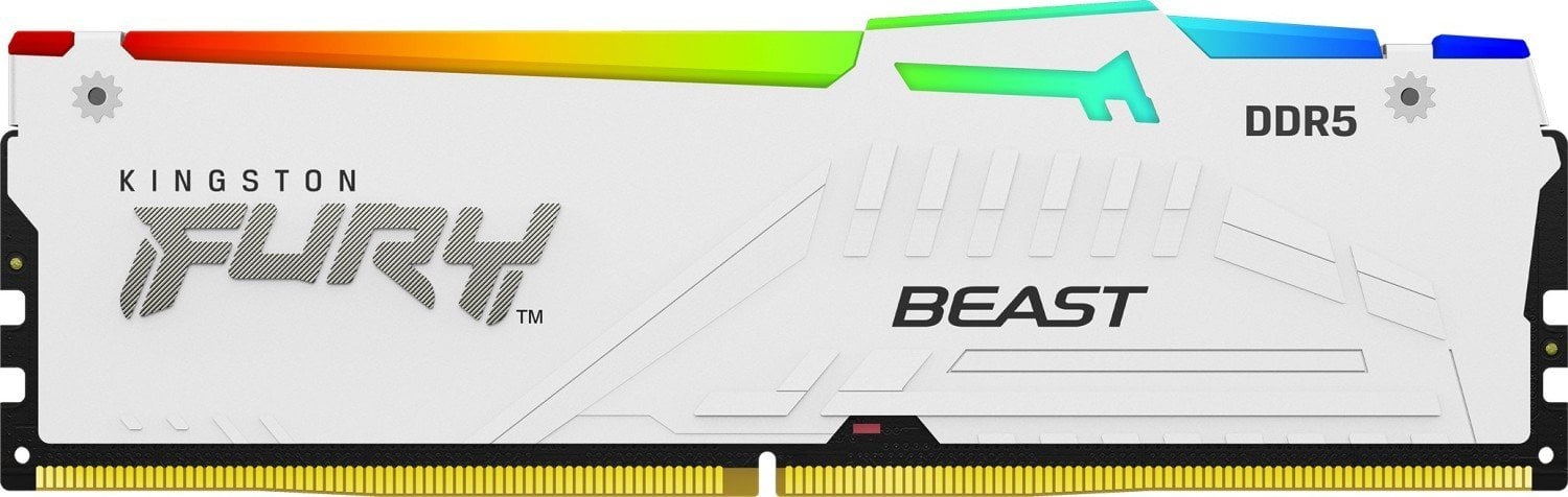 Memorie Kingston DDR5 Fury Beast RGB 16GB(1*16GB)/5200 CL36 alb