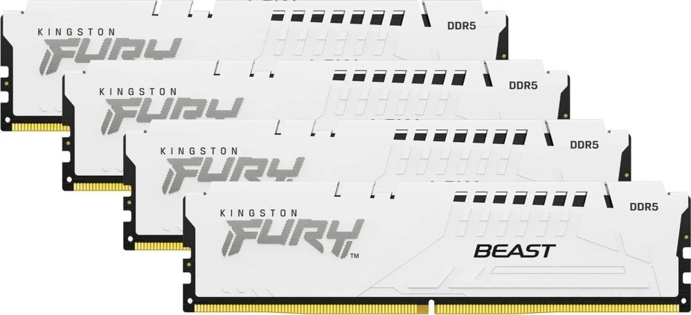 Memorie Kingston Fury Tehnologia Kingston FURY Beast White Modul de memorie XMP 64 GB 4 x 16 GB DDR5 5200 Mhz
