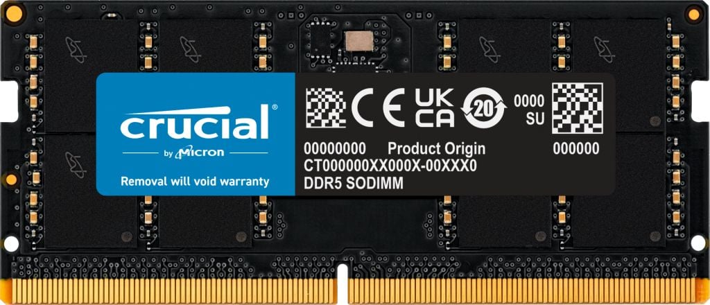 Memorie pentru laptop Crucial SODIMM DDR5 32GB 4800MHz CL40 (CT32G48C40S5)