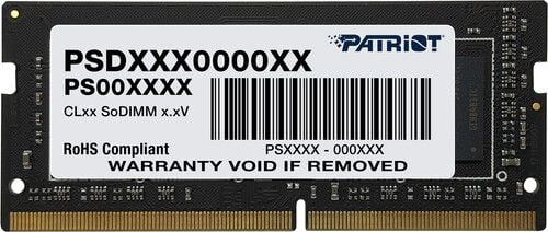 Memorie pentru laptop Patriot Signature, SODIMM, DDR4, 16 GB, 2400 MHz, CL17 (PSD416G240081S)