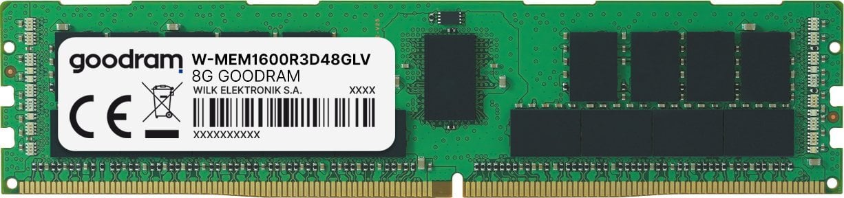 Memorii server - Memorie pentru server GoodRam DDR3L, 8 GB, 1600 MHz, CL11 (W-MEM1600R3D48GLV)