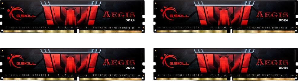 Memorie RAM G.skill Aegis, F4-2400C15Q-64GIS, DDR4, 64 GB, 2400MHz, CL15