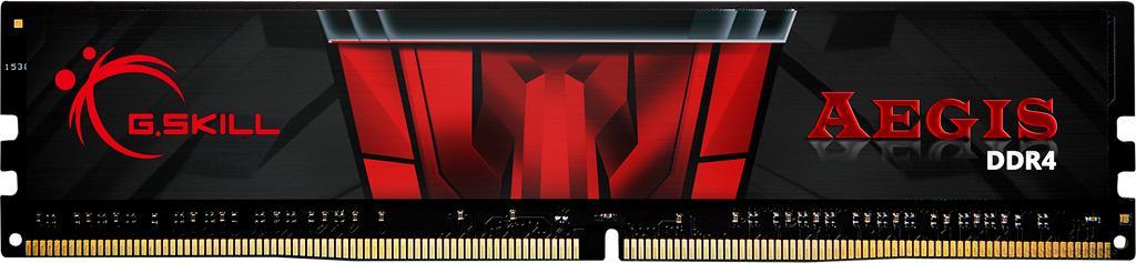Memorie RAM G.Skill Aegis, F4-2400C17S-8GIS, DDR4, 8 GB, 2400MHz, CL17, Negru/Rosu