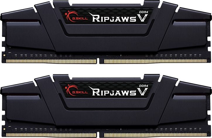 Memorie RAM GSKill RipjawsV Black, F4-3600C18D-16GVK, 16GB, 2x8GB, DDR4, 3600MHz, CL18, 1.35V, XMP 2.0, Dual Channel Kit