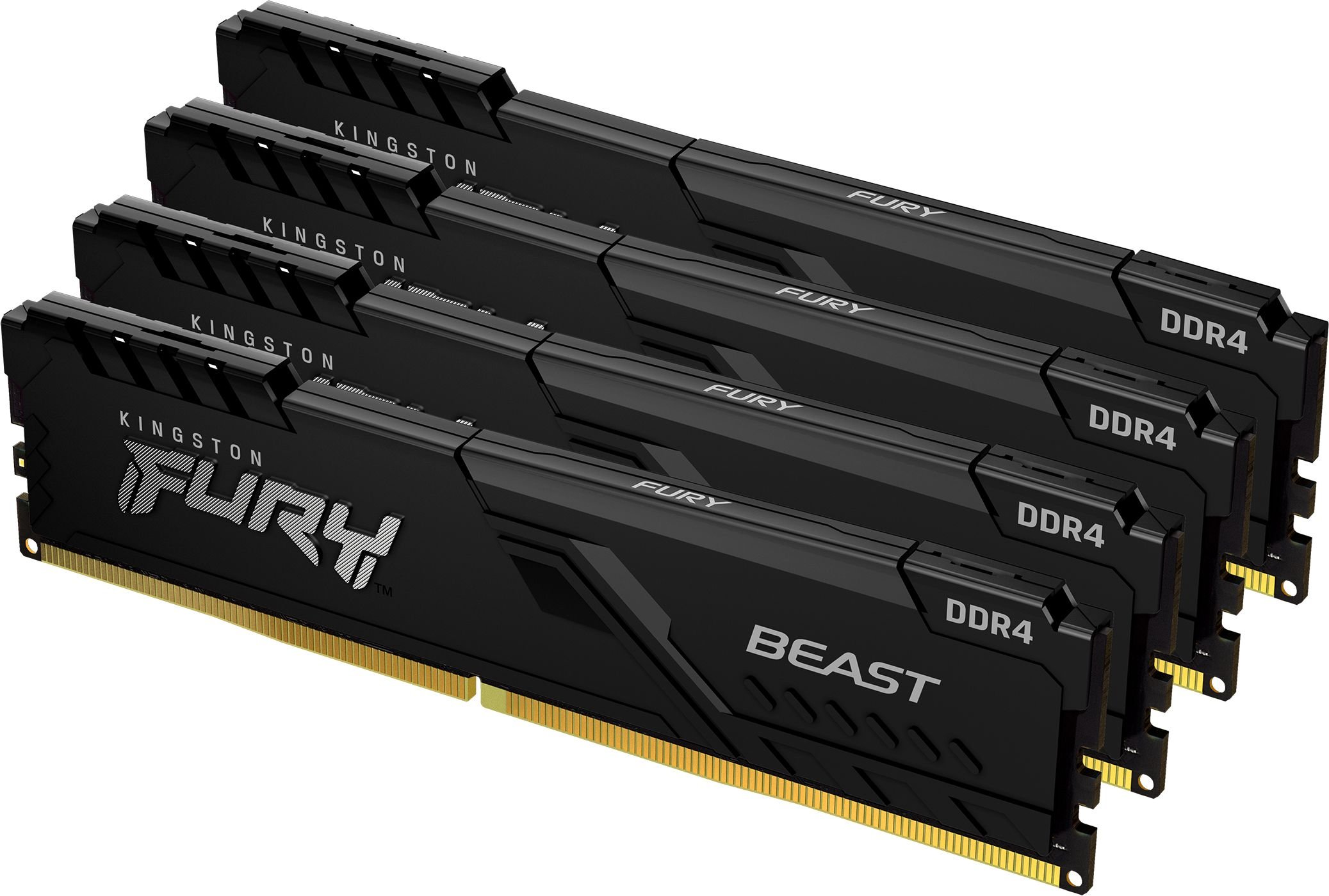 Memorie RAM Kingston FURY Beast Black, KF436C17BBK4/32, 32GB 4x8GB, DDR4, PC4-28800, 3600MHz, CL17